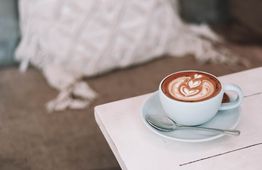 Kaffeetasse mit Latte Art
